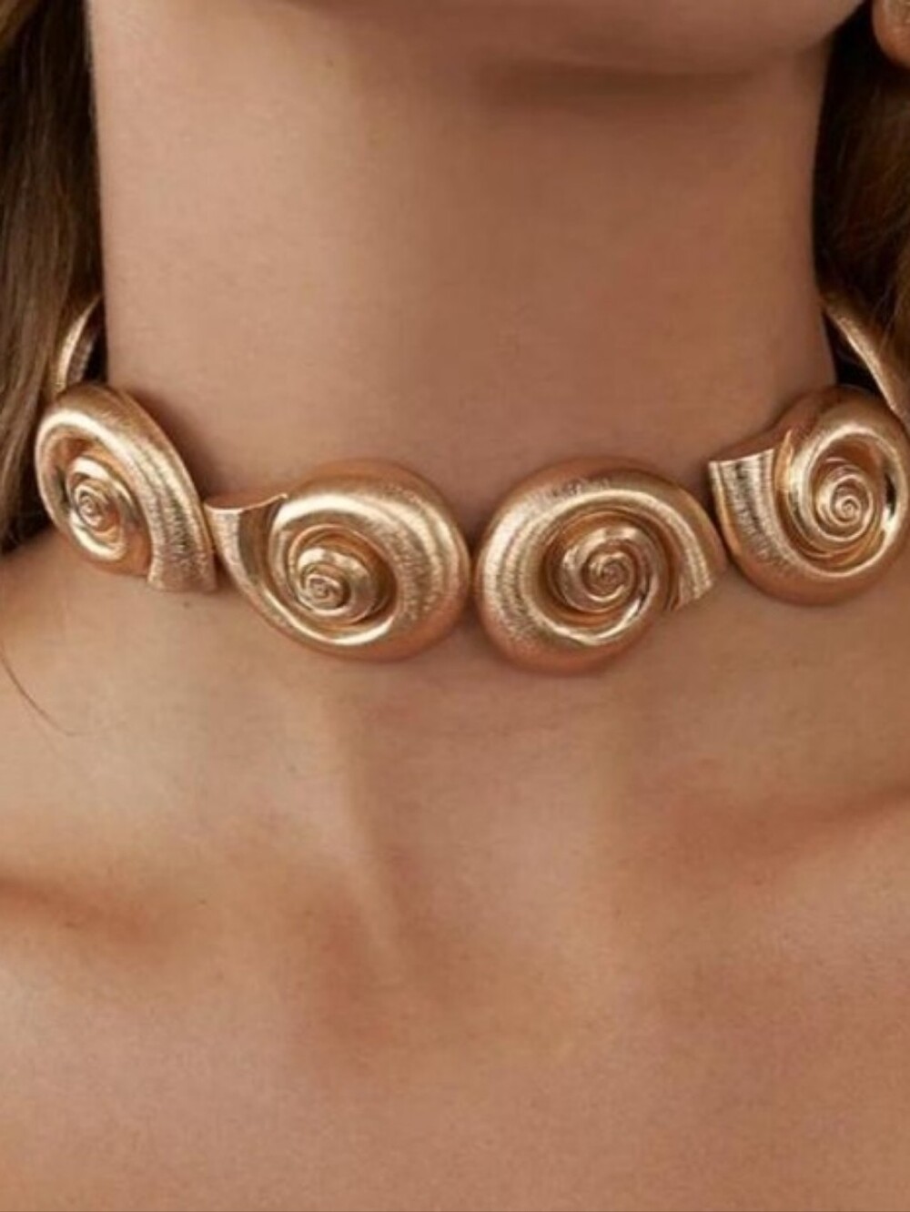 Lili Claspe LA MER SHELL CHOKER Necklace 14k Goldplated 12"+3" New